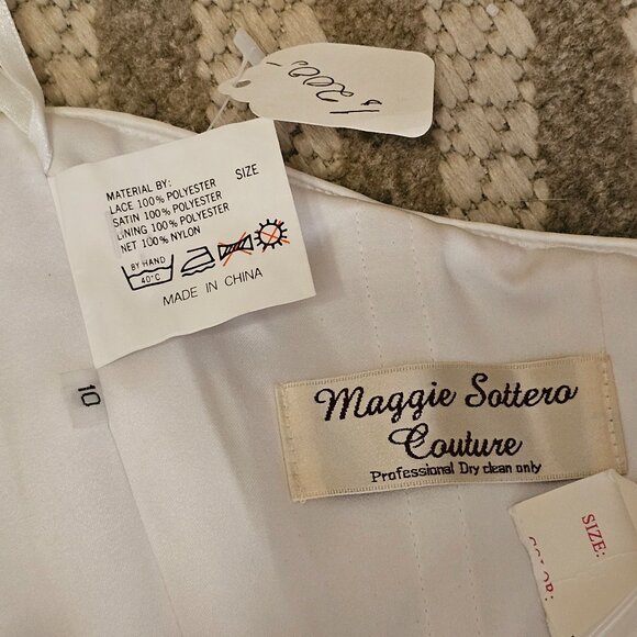 Maggie Sottero Couture White Beaded Wedding Dress 10 - Picture 7 of 13